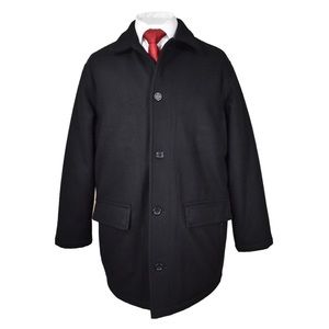 Perry Ellis Black Wool Coat